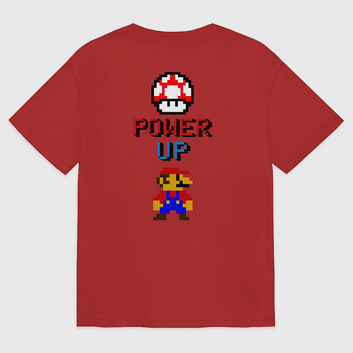 Женская футболка оверсайз Big Mario / Красный – фото 2