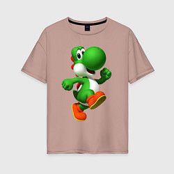 Футболка оверсайз женская 3d Yoshi, цвет: пыльно-розовый