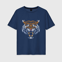 Женская футболка оверсайз Tiger Shadow