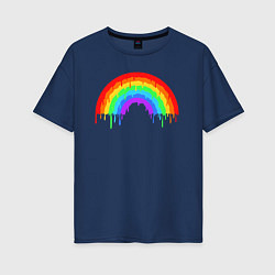 Женская футболка оверсайз Colors of rainbow