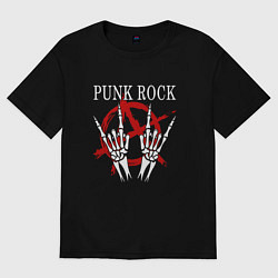 Женская футболка оверсайз Панк Рок Punk Rock