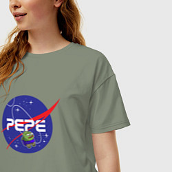 Футболка оверсайз женская Pepe Pepe space Nasa, цвет: авокадо — фото 2