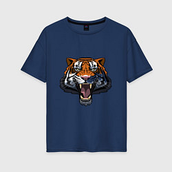 Женская футболка оверсайз Scary Tiger