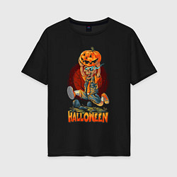 Женская футболка оверсайз Halloween