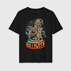 Женская футболка оверсайз Halloween Mummy