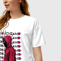 Футболка оверсайз женская SQUID GAME ИГРА В КАЛЬМАРА, 029, цвет: белый — фото 2