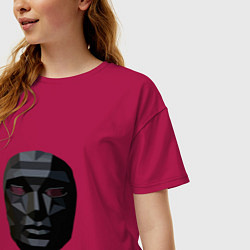Футболка оверсайз женская Boss Mask, цвет: маджента — фото 2