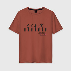 Женская футболка оверсайз Стеклянный Мост Squid Game