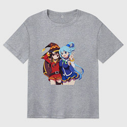 Футболка оверсайз женская Aqua Meg, цвет: меланж