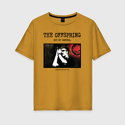 Футболка оверсайз женская The Offspring out of control, цвет: горчичный