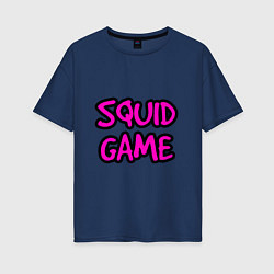 Футболка оверсайз женская Squid Game Pinker, цвет: тёмно-синий