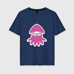 Футболка оверсайз женская Squid Pink, цвет: тёмно-синий