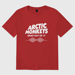 Футболка оверсайз женская Arctic Monkeys, группа, цвет: красный