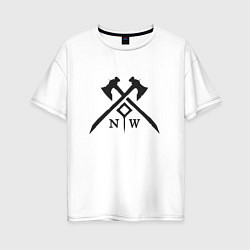 Женская футболка оверсайз Logo New World