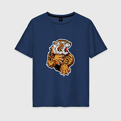 Женская футболка оверсайз Tiger Man