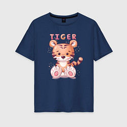 Женская футболка оверсайз Cute little tiger