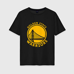 Футболка оверсайз женская Golden state Warriors NBA, цвет: черный