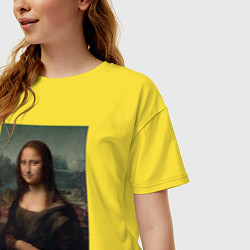 Футболка оверсайз женская Леонардо да Винчи Мона Лиза дель Джокондо 1503-150, цвет: желтый — фото 2