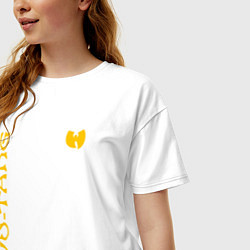 Футболка оверсайз женская WU TANG CLAN LOGO YELLOW, цвет: белый — фото 2