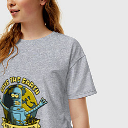 Футболка оверсайз женская Bendеr, цвет: меланж — фото 2