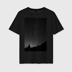 Женская футболка оверсайз Темное небо