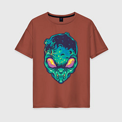 Женская футболка оверсайз Monster alien2