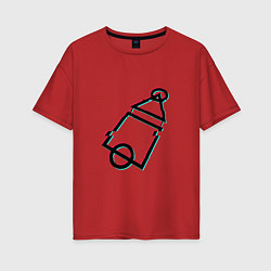 Футболка оверсайз женская Logo Squid Game, цвет: красный