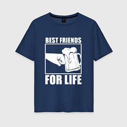 Женская футболка оверсайз Best Friends For Life-Кулак встрою
