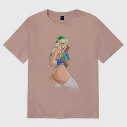 Женская футболка оверсайз Link girl from Legen of Zelda