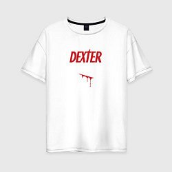 Женская футболка оверсайз Декстер порез кровь