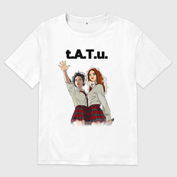 Женская футболка оверсайз T A T u Music band ТАТУ