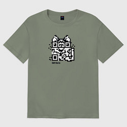 Женская футболка оверсайз QR-коте