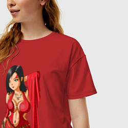 Футболка оверсайз женская Kaileena from prince of persia, цвет: красный — фото 2