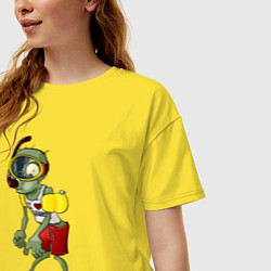 Футболка оверсайз женская Water zombie, цвет: желтый — фото 2