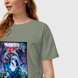Футболка оверсайз женская Poster Game Over Metroid Dread, цвет: авокадо — фото 2