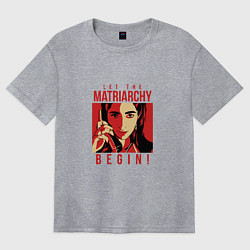 Футболка оверсайз женская Найроби - Матриархат, цвет: меланж