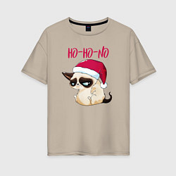 Женская футболка оверсайз Ugly cat Ho-Ho-No