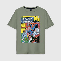 Женская футболка оверсайз Обложка Action Comics 117
