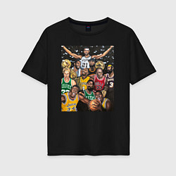 Женская футболка оверсайз Легенды НБА