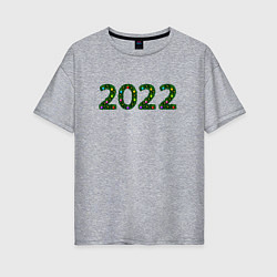 Женская футболка оверсайз 2022 Еловые цифры