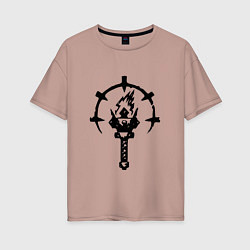Женская футболка оверсайз Darkest Dungeon Эмблема