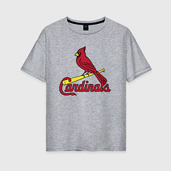 Футболка оверсайз женская St Louis Cardinals - baseball team, цвет: меланж