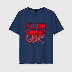 Футболка оверсайз женская Squid Squad, цвет: тёмно-синий