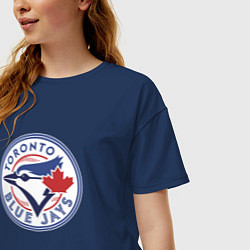 Футболка оверсайз женская Toronto Blue Jays, цвет: тёмно-синий — фото 2