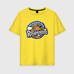 Футболка оверсайз женская Midland Rockhounds - baseball team, цвет: желтый