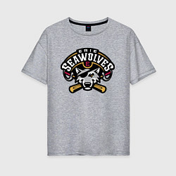 Женская футболка оверсайз Sea Wolves - baseball team