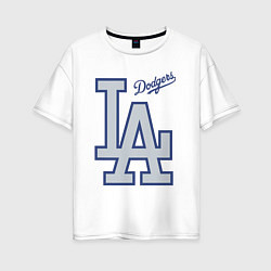 Футболка оверсайз женская Los Angeles Dodgers - baseball team, цвет: белый