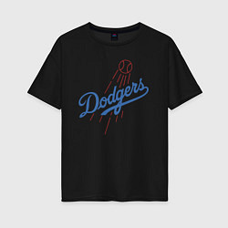 Женская футболка оверсайз Los Angeles Dodgers baseball