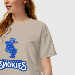 Футболка оверсайз женская Tennessee smokies - baseball team, цвет: миндальный — фото 2