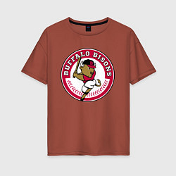 Женская футболка оверсайз Buffalo Bisons - baseball team